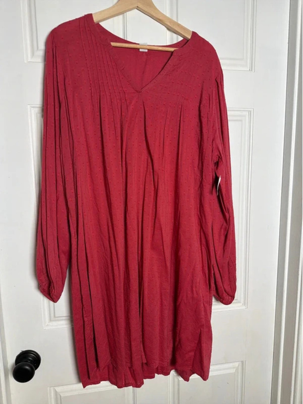 NWT Old Navy Red Long Sleeve Shift Dress Large